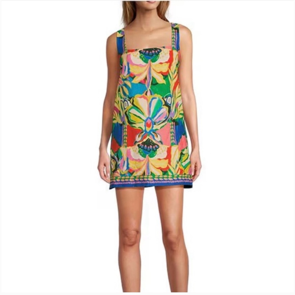 Antonio Melani Eliana Printed Linen Blend Dress